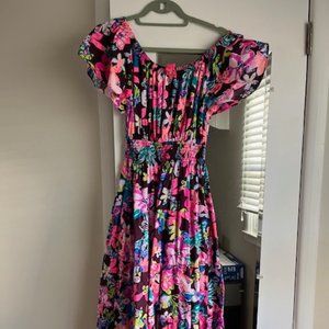 Lilly Pulitzer Floral Dress - Size Medium